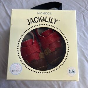 ⭐️ Jack & Lily - NWT - Red baby sneakers/shoes with Soft Leather Design